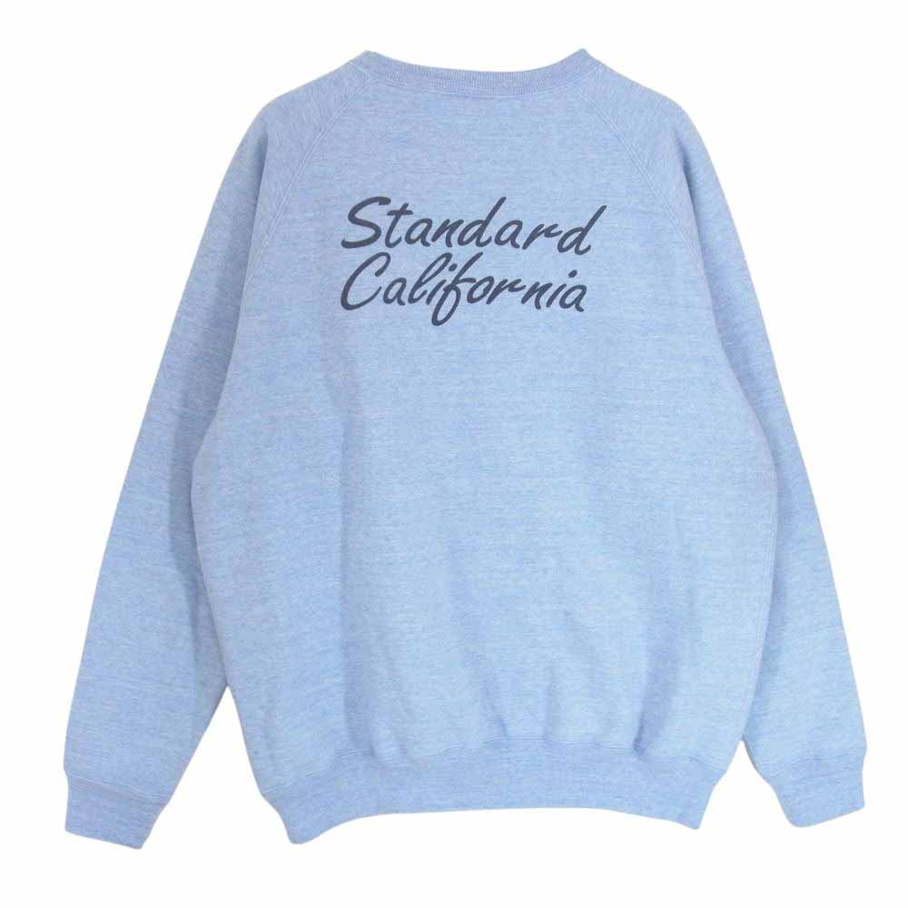 STANDARD CALIFORNIA スタンダードカリフォルニア × DISNEY ディズニー 88/12 SD CREW SWEAT GRAY クルーネック スウェット  ライトブルー系 M【美品】【中古】