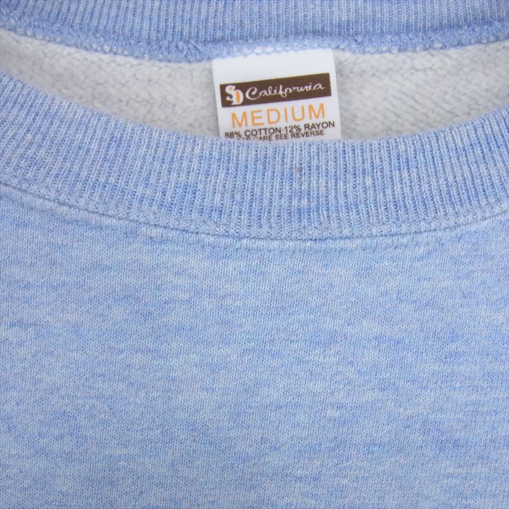 STANDARD CALIFORNIA スタンダードカリフォルニア × DISNEY ディズニー 88/12 SD CREW SWEAT GRAY クルーネック スウェット  ライトブルー系 M【美品】【中古】