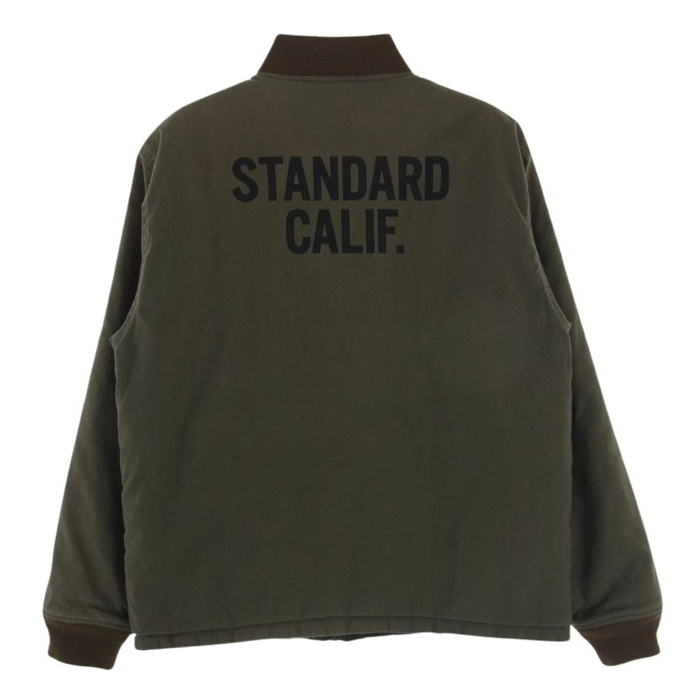 STANDARD CALIFORNIA スタンダードカリフォルニア SD REVERSIBLE DECK JACKET リバーシブル デッキ 中綿 ジャケット カーキ系 M【中古】