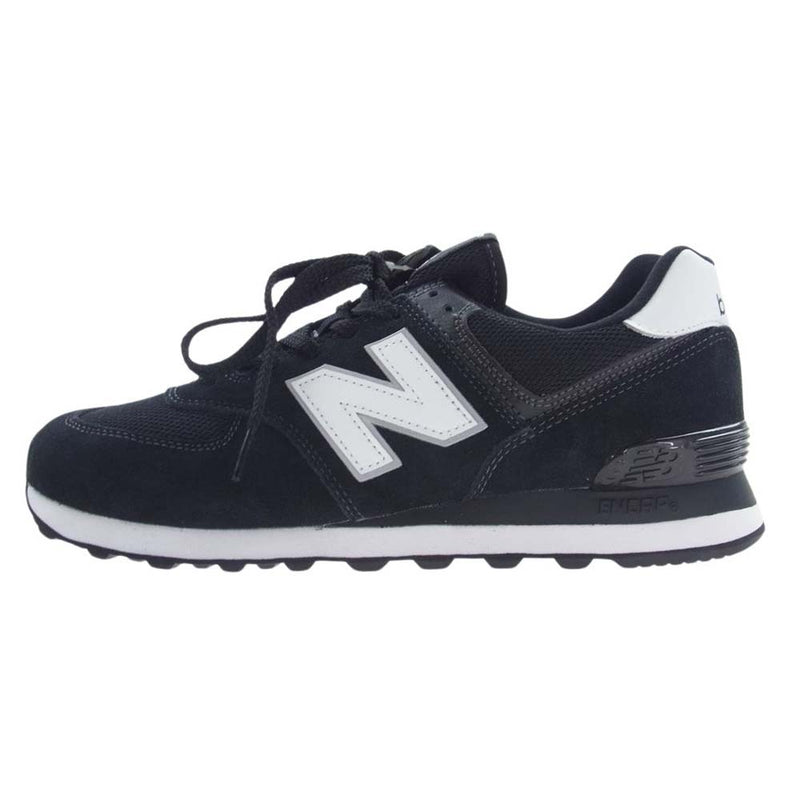 NEW BALANCE ニューバランス ML574EE2 スエード ローカット スニーカー ブラック系 28cm【新古品】【未使用】【中古】