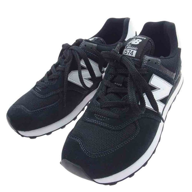 NEW BALANCE ニューバランス ML574EE2 スエード ローカット スニーカー ブラック系 28cm【新古品】【未使用】【中古】