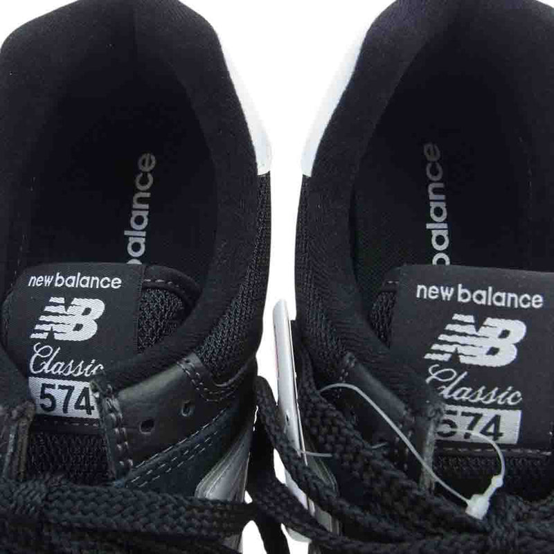 NEW BALANCE ニューバランス ML574EE2 スエード ローカット スニーカー ブラック系 28cm【新古品】【未使用】【中古】