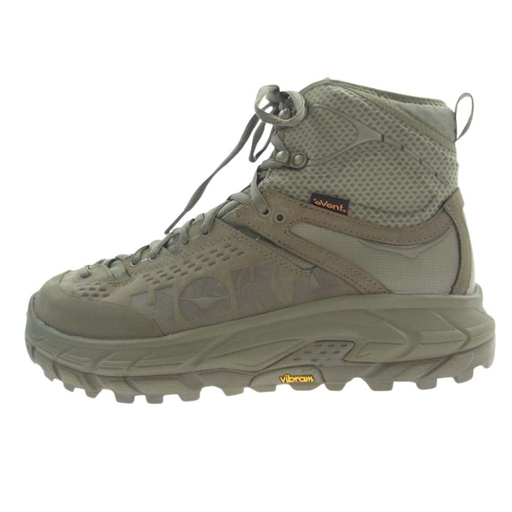 HOKA ONE ONE ホカ オネオネ 1107293 M TOR ULTRA HI 2 WP ウォータープルーフ トゥ ウルトラ ハイ カット ブーツ スニーカー カーキ系 USA 9【新古品】【未使用】【中古】