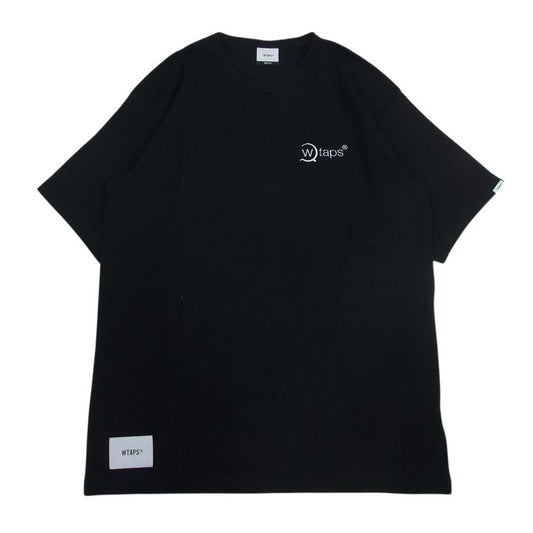 WTAPS ダブルタップス 19AW 192ATDT-CSM11 AXE DESIGN SS 02 TEE ロゴ 刺繍 半袖 Tシャツ ブラック系 01【中古】
