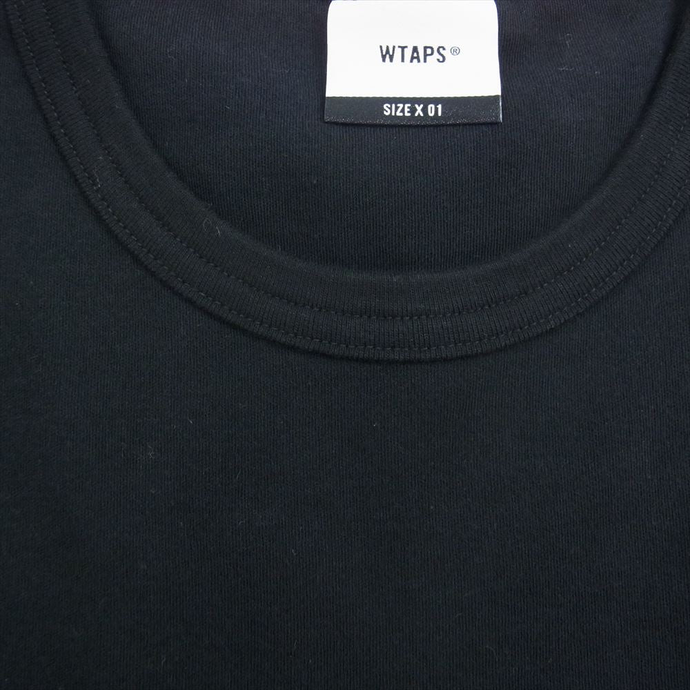WTAPS ダブルタップス 19AW 192ATDT-CSM11 AXE DESIGN SS 02 TEE ロゴ 刺繍 半袖 Tシャツ ブラック系 01【中古】