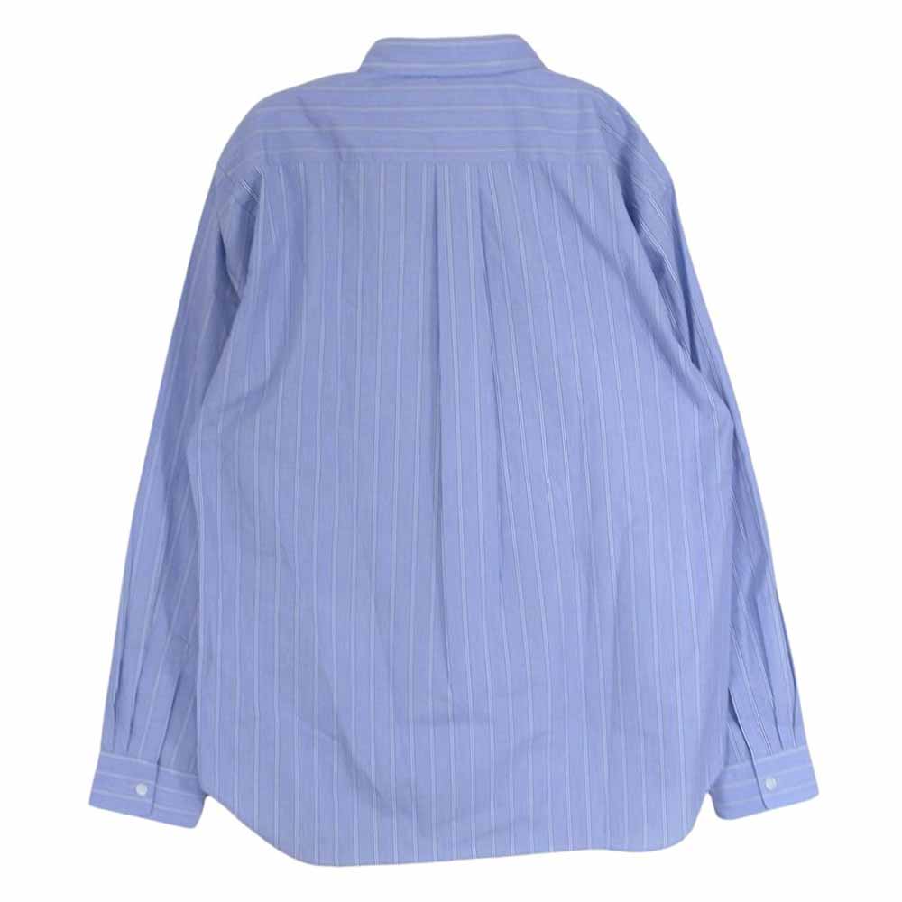 COMME des GARCONS HOMME DEUX コムデギャルソンオムドゥ AD2023 DL-B036-051-1-5 パッチワーク ストライプ 長袖 シャツ ブルー系 L【新古品】【未使用】【中古】