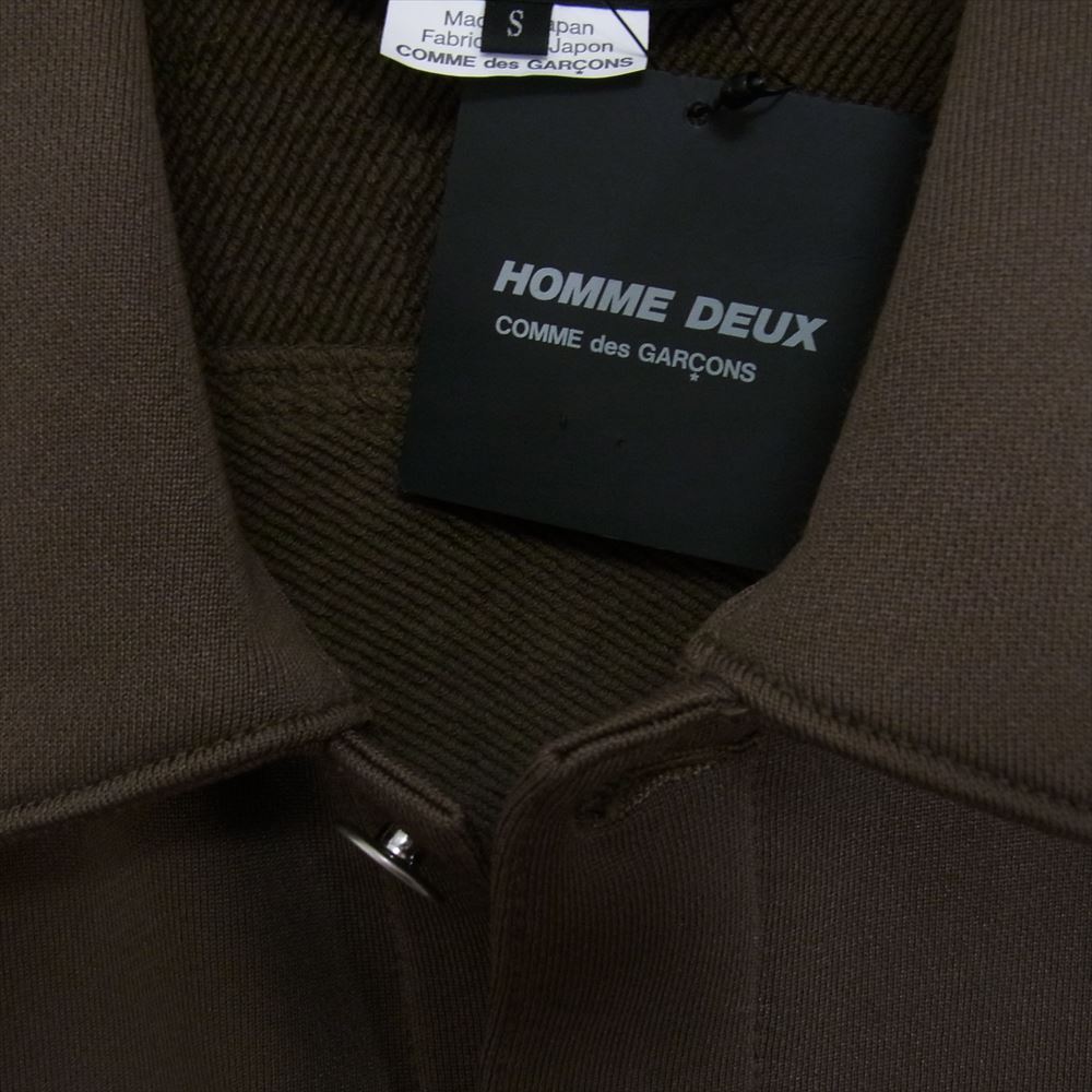 COMME des GARCONS HOMME DEUX コムデギャルソンオムドゥ AD2023 DL-T014-051-2-3 エステルコットンジャージ 3rd タイプ トラック ジャケット カーキ系 S【新古品】【未使用】【中古】