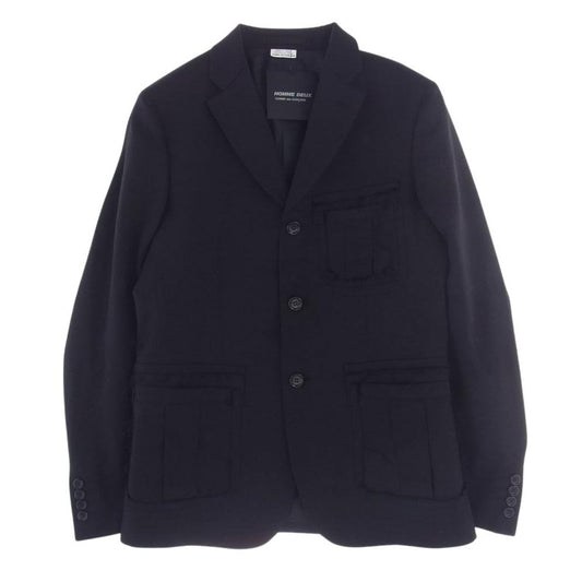 COMME des GARCONS HOMME DEUX コムデギャルソンオムドゥ AD2023 DL-J049-051-1-3 インサイドアウトポケット 3B テーラード ジャケット ブラック系 S【新古品】【未使用】【中古】