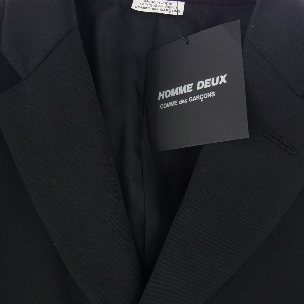 COMME des GARCONS HOMME DEUX コムデギャルソンオムドゥ AD2023 DL-J049-051-1-3 インサイドアウトポケット 3B テーラード ジャケット ブラック系 S【新古品】【未使用】【中古】