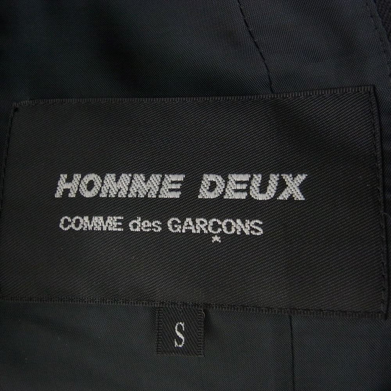 COMME des GARCONS HOMME DEUX コムデギャルソンオムドゥ AD2023 DL-J049-051-1-3 インサイドアウトポケット 3B テーラード ジャケット ブラック系 S【新古品】【未使用】【中古】