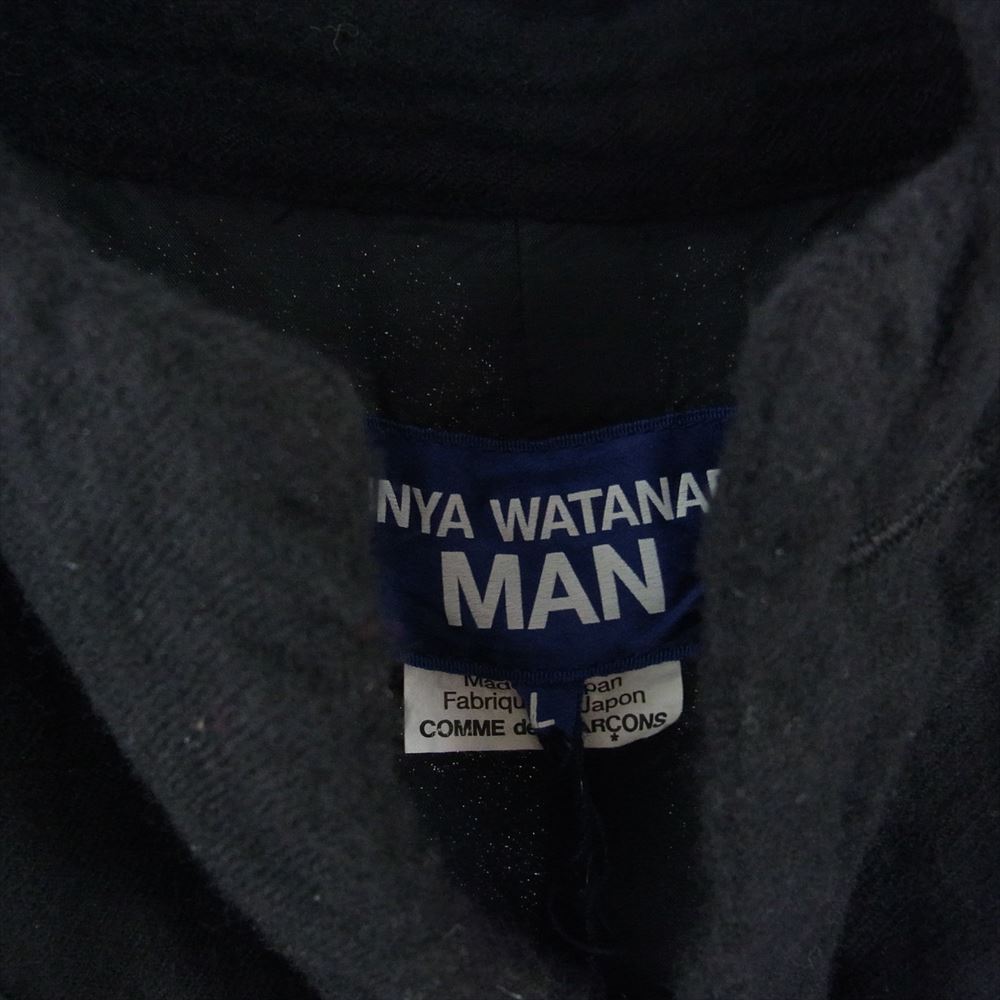 JUNYA WATANABE COMME des GARCONS MAN ジュンヤワタナベコムデギャルソンマン AD2023 WL-C002-051-1-4 縮絨 レザー ナイロンキルティング パッチワーク コート ブラック系 L【新古品】【未使用】【中古】