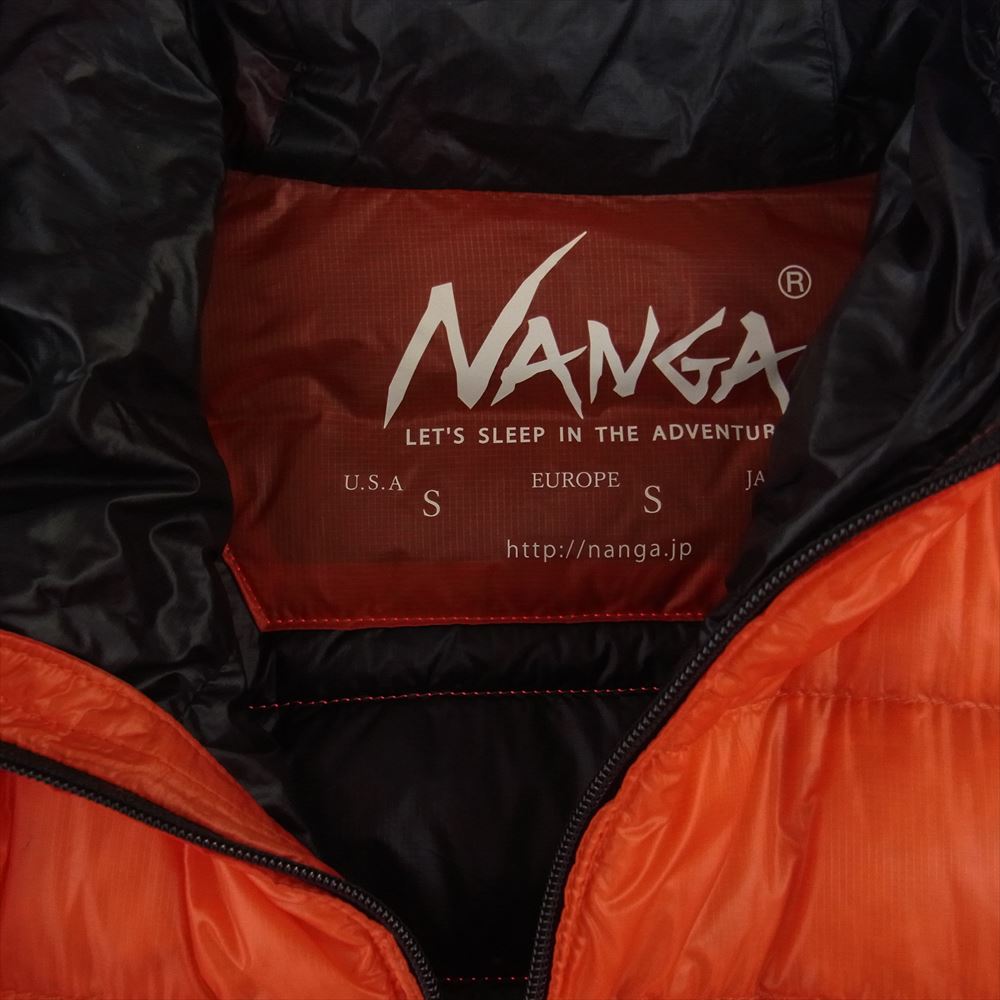 NANGA ナンガ Aerial DOWN PARKA PACKABLE エアリアル ダウン パーカ パッカブル ジャケット オレンジ系 JPN M【中古】
