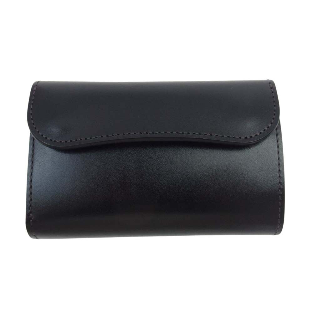 WILDSWANS ワイルドスワンズ BYRNE SD BK バーン サドルプルアップ レザー ウォレット 3つ折り財布 ブラック系【美品】【中古】