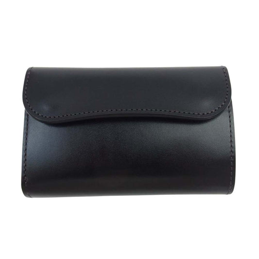 WILDSWANS ワイルドスワンズ BYRNE SD BK バーン サドルプルアップ レザー ウォレット 3つ折り財布 ブラック系【美品】【中古】