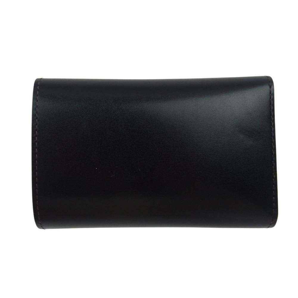 WILDSWANS ワイルドスワンズ BYRNE SD BK バーン サドルプルアップ レザー ウォレット 3つ折り財布 ブラック系【美品】【中古】