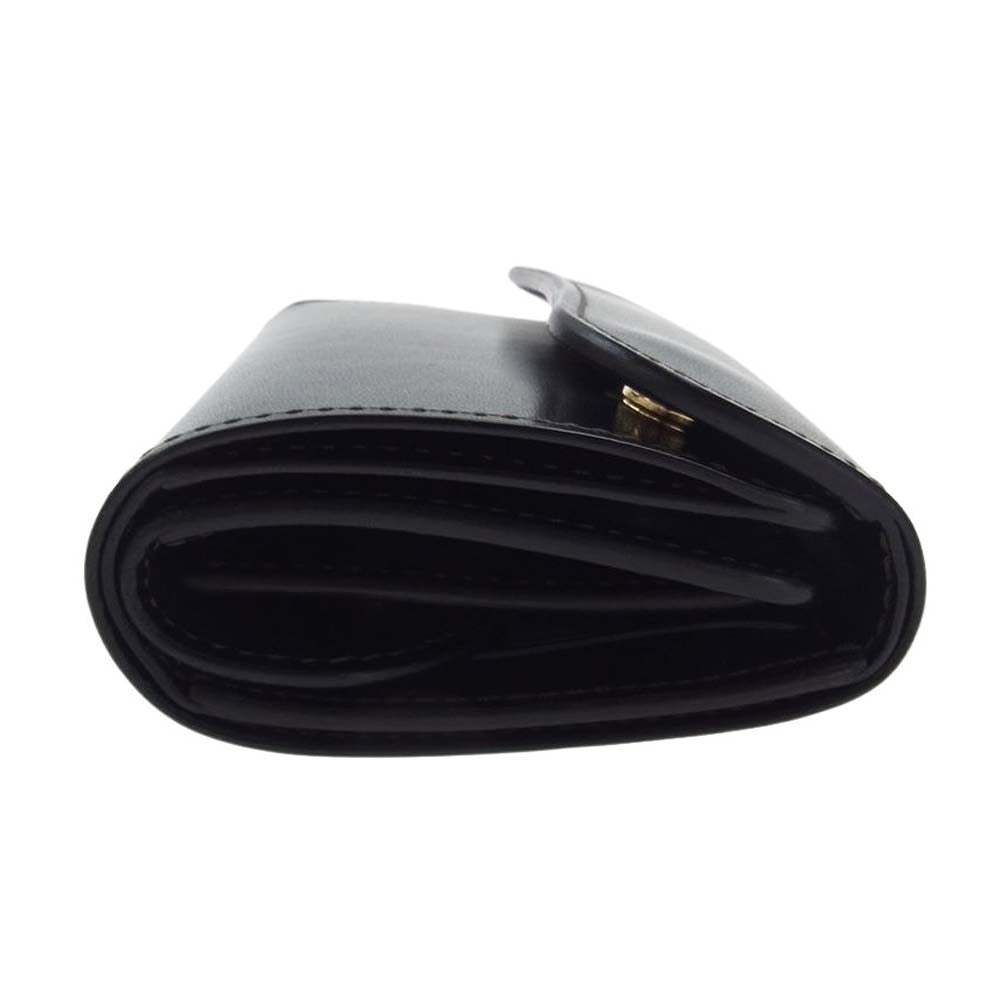 WILDSWANS ワイルドスワンズ BYRNE SD BK バーン サドルプルアップ レザー ウォレット 3つ折り財布 ブラック系【美品】【中古】