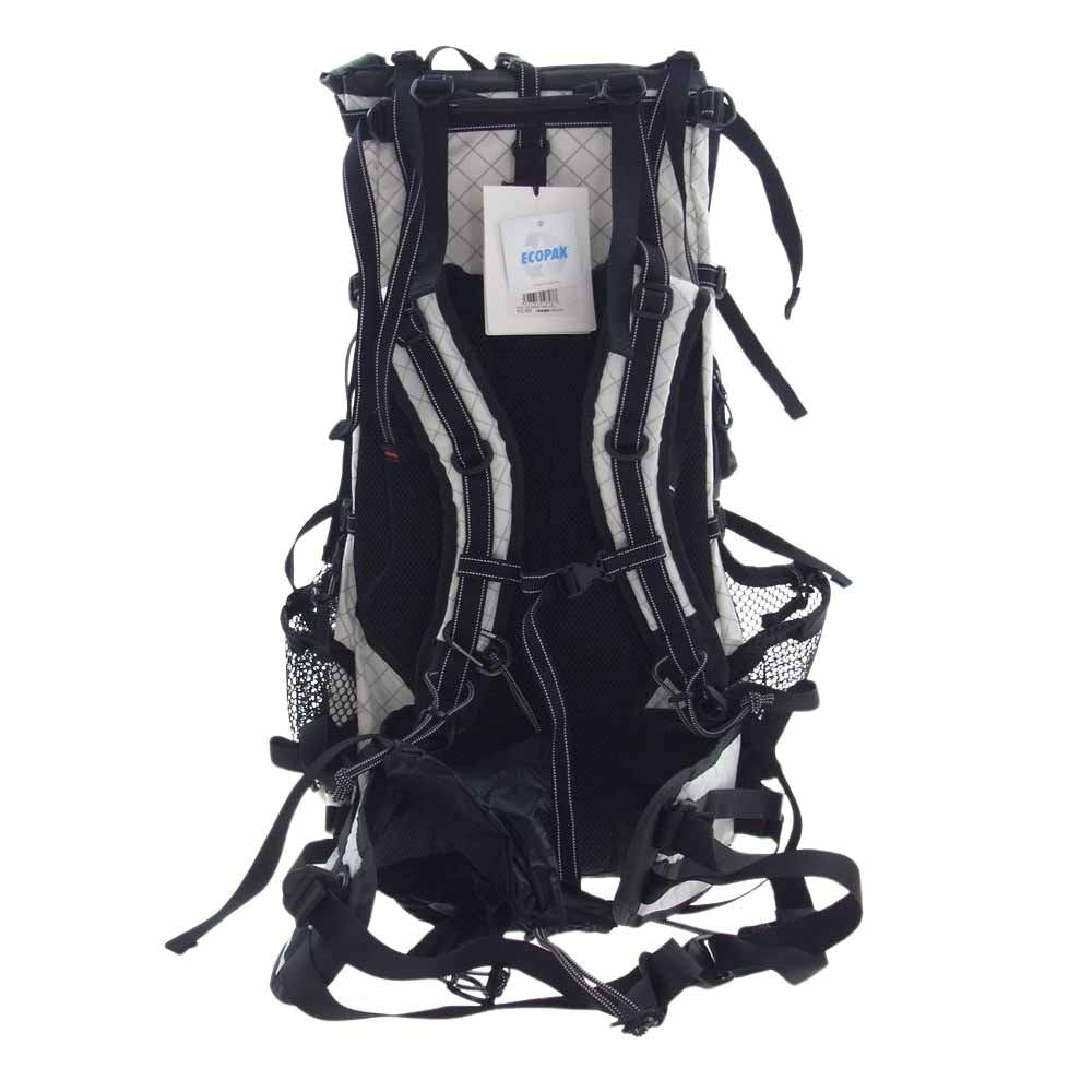 and wander アンドワンダー 574-3975002 ECOPAK 40L backpack エコパック バックパック リュック ブラック系 ホワイト系 F【新古品】【未使用】【中古】