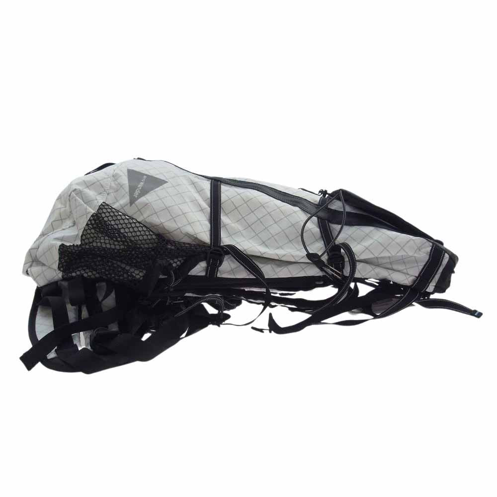 and wander アンドワンダー 574-3975002 ECOPAK 40L backpack エコパック バックパック リュック ブラック系 ホワイト系 F【新古品】【未使用】【中古】