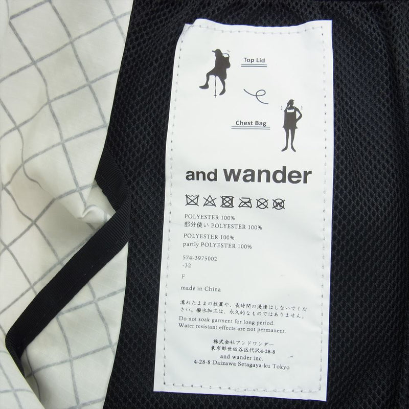 and wander アンドワンダー 574-3975002 ECOPAK 40L backpack エコパック バックパック リュック ブラック系 ホワイト系 F【新古品】【未使用】【中古】