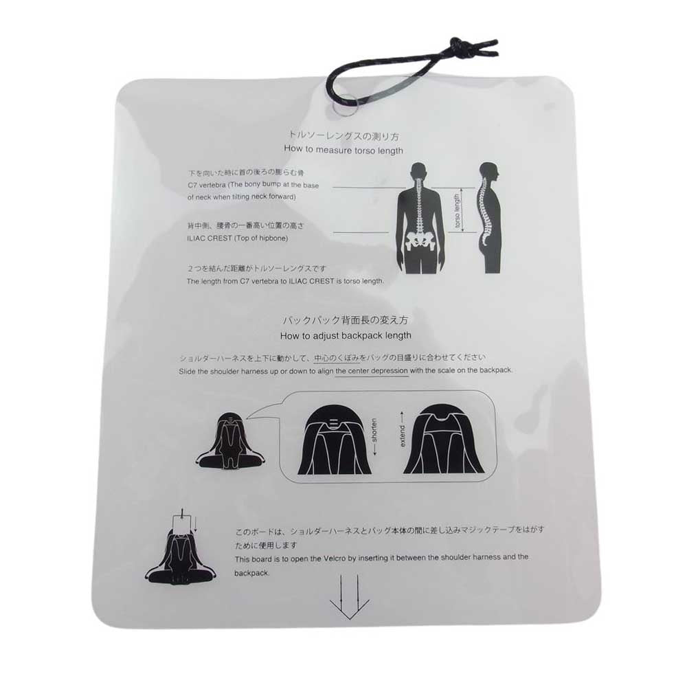 and wander アンドワンダー 574-3975002 ECOPAK 40L backpack エコパック バックパック リュック ブラック系 ホワイト系 F【新古品】【未使用】【中古】