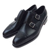 John Lobb ジョンロブ 9795 CALF M/W WILLIAM PD DOUBLE LEATHER ウィリアム ダブル モンクストラップ レザー シューズ ブラック系 8D【極上美品】【中古】