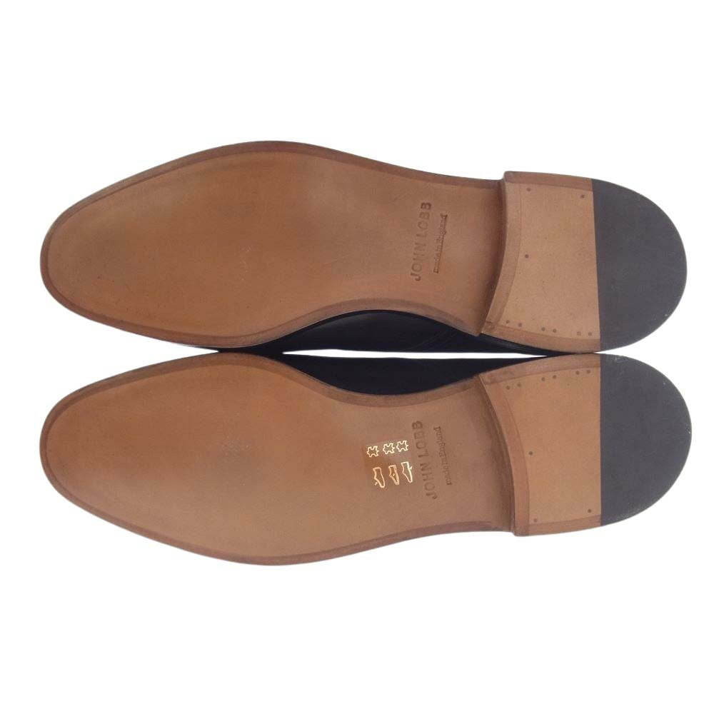 John Lobb ジョンロブ 9795 CALF M/W WILLIAM PD DOUBLE LEATHER ウィリアム ダブル モンクストラップ レザー シューズ ブラック系 8D【極上美品】【中古】