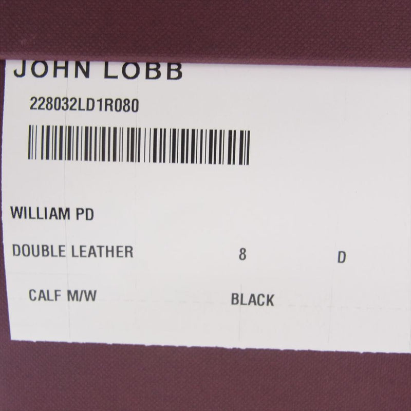 John Lobb ジョンロブ 9795 CALF M/W WILLIAM PD DOUBLE LEATHER ウィリアム ダブル モンクストラップ レザー シューズ ブラック系 8D【極上美品】【中古】
