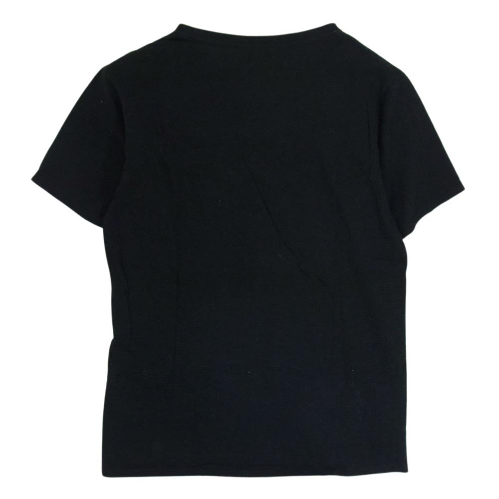 MIHARA YASUHIRO ミハラヤスヒロ 61683811 プリント Vネック 半袖 Tシャツ カットソー ブラック系 M【中古】