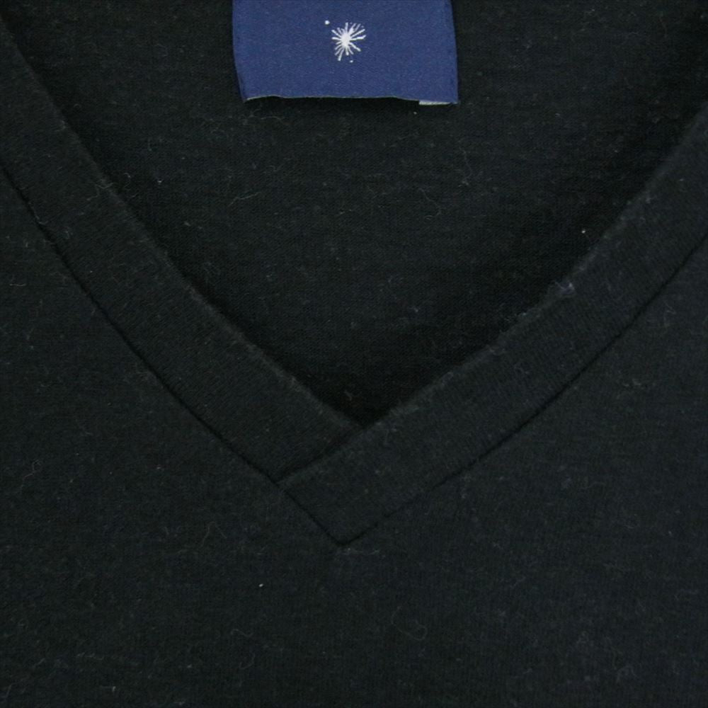 MIHARA YASUHIRO ミハラヤスヒロ 61683811 プリント Vネック 半袖 Tシャツ カットソー ブラック系 M【中古】