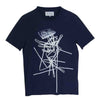 MAISON MARGIELA メゾンマルジェラ 16AW S30GC0582 10ライン テープ プリント 半袖 Tシャツ 四つタグ ネイビー系 46【中古】