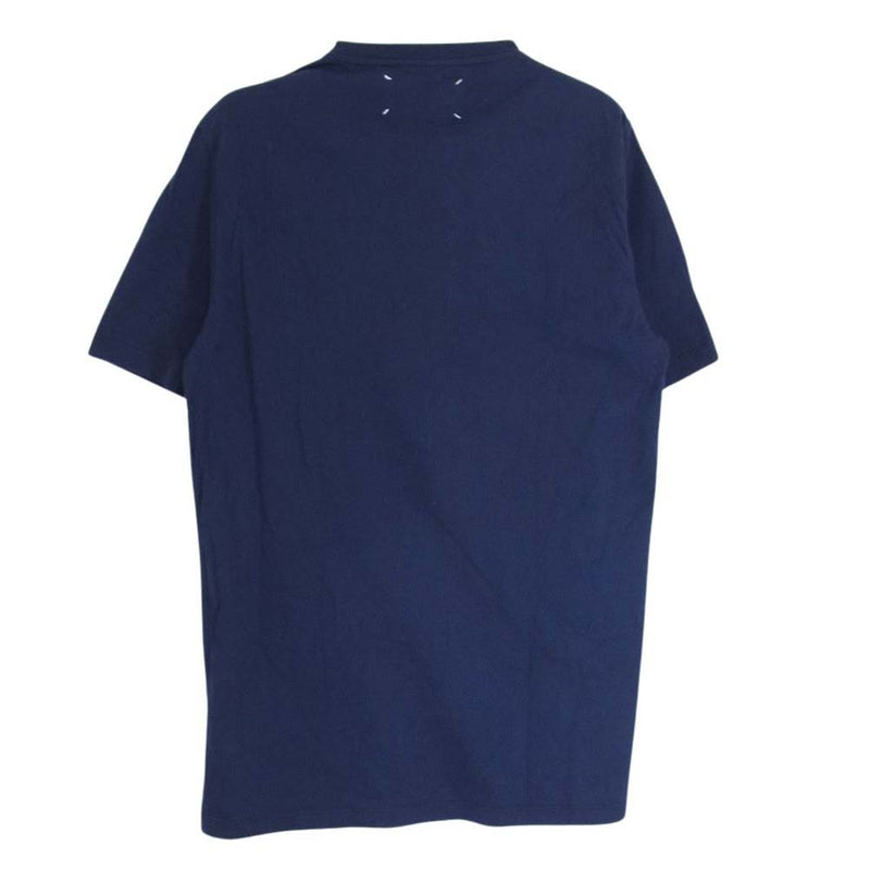 MAISON MARGIELA メゾンマルジェラ 16AW S50GC0438 10ライン タンバリン プリント 半袖 Tシャツ 四つタグ ネイビー系 46【中古】