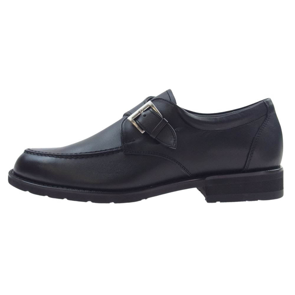 REGAL リーガル CJ20-J 34NR GORE-TEX ゴアテックス GTX モンクストラップ プレーントゥ レザー シューズ ブラック系 25.5【中古】
