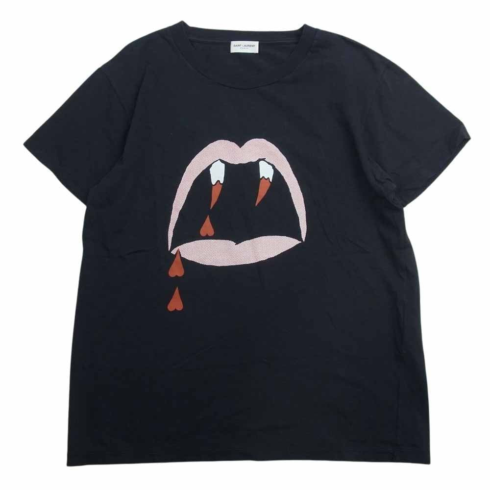 SAINT LAURENT サンローラン 378983 Y2LS1 ブラッドラスター プリント 半袖 Tシャツ ブラック系 S【中古】