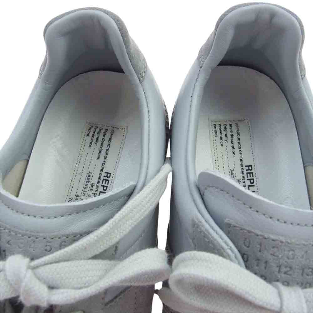 MAISON MARGIELA メゾンマルジェラ 18AW S57WS0236 22ライン REPLICA レプリカ ジャーマントレーナー ローカット スニーカー グレー系 40【新古品】【未使用】【中古】