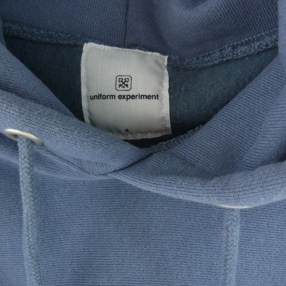 uniform experiment ユニフォームエクスペリメント UE-232069 PUBLIC HOUSING SKATE TEAM SWEAT HOODIE パブリックハウジング スケートチーム プルオーバーフーディー ライトブルー系 4【中古】