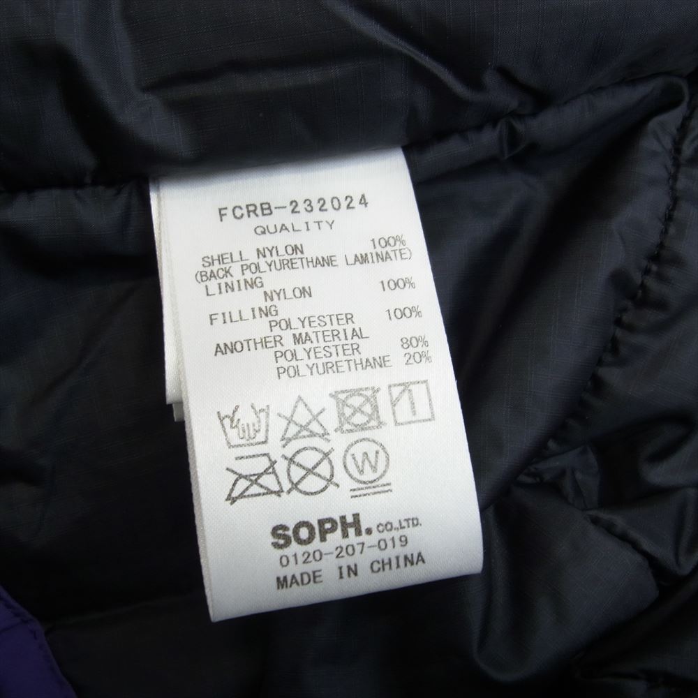 F.C.R.B. エフシーアールビー FCRB-232024 INSULATION PADDED HOODED JACKET インサレーション パデッド フーデッド ジャケット パープル系 L【極上美品】【中古】