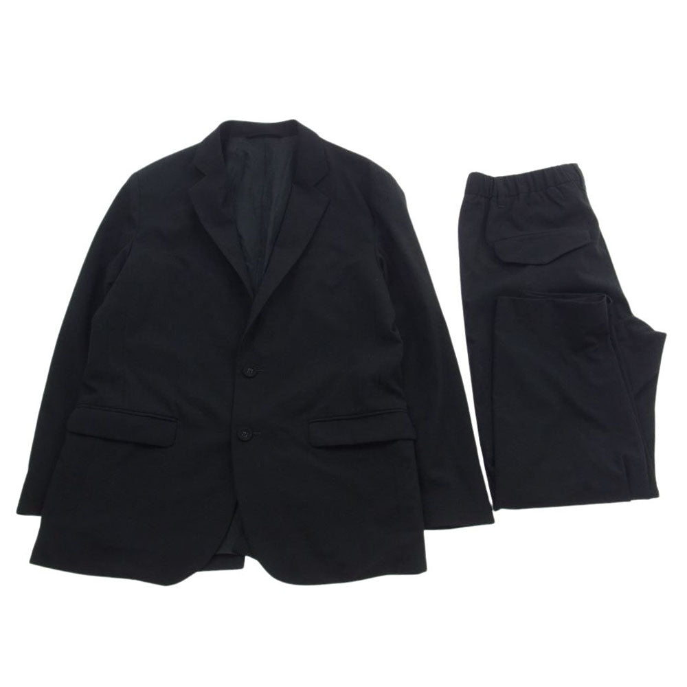 Iroquois イロコイ 600001 2B テーラード ジャケット STRECH BL ストレッチ イージー パンツ セットアップ スーツ ブラック系 1【中古】