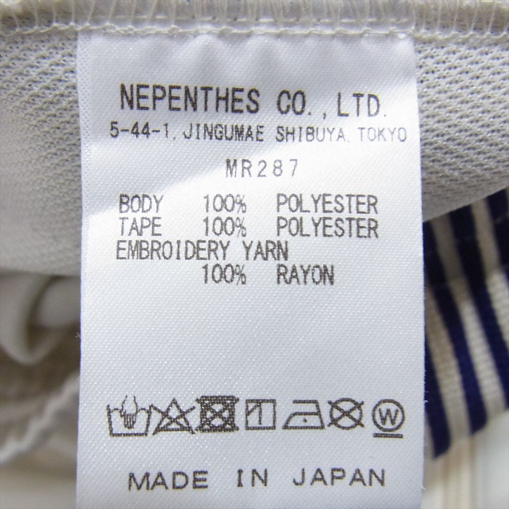Needles ニードルス 23SS MR287 STUDIOUS別注 Narrow Track Pant Poly Smooth ナロー トラックパンツ ホワイト系 M【中古】