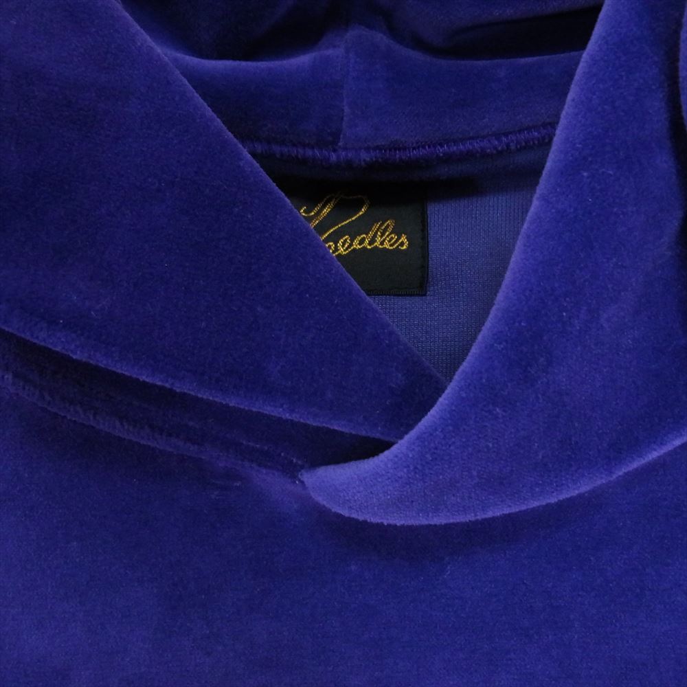 Needles ニードルス 23AW  NS252 Track Hoody C/Pe Velour Purple  ベロア プルオーバー フーディー パーカー パープル系 XL【中古】