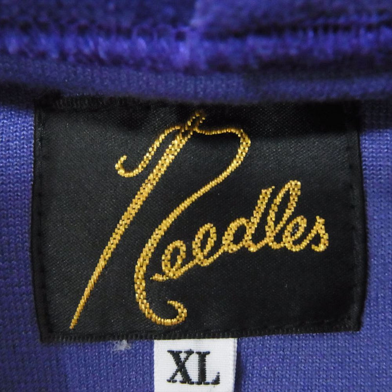 Needles ニードルス 23AW  NS252 Track Hoody C/Pe Velour Purple  ベロア プルオーバー フーディー パーカー パープル系 XL【中古】
