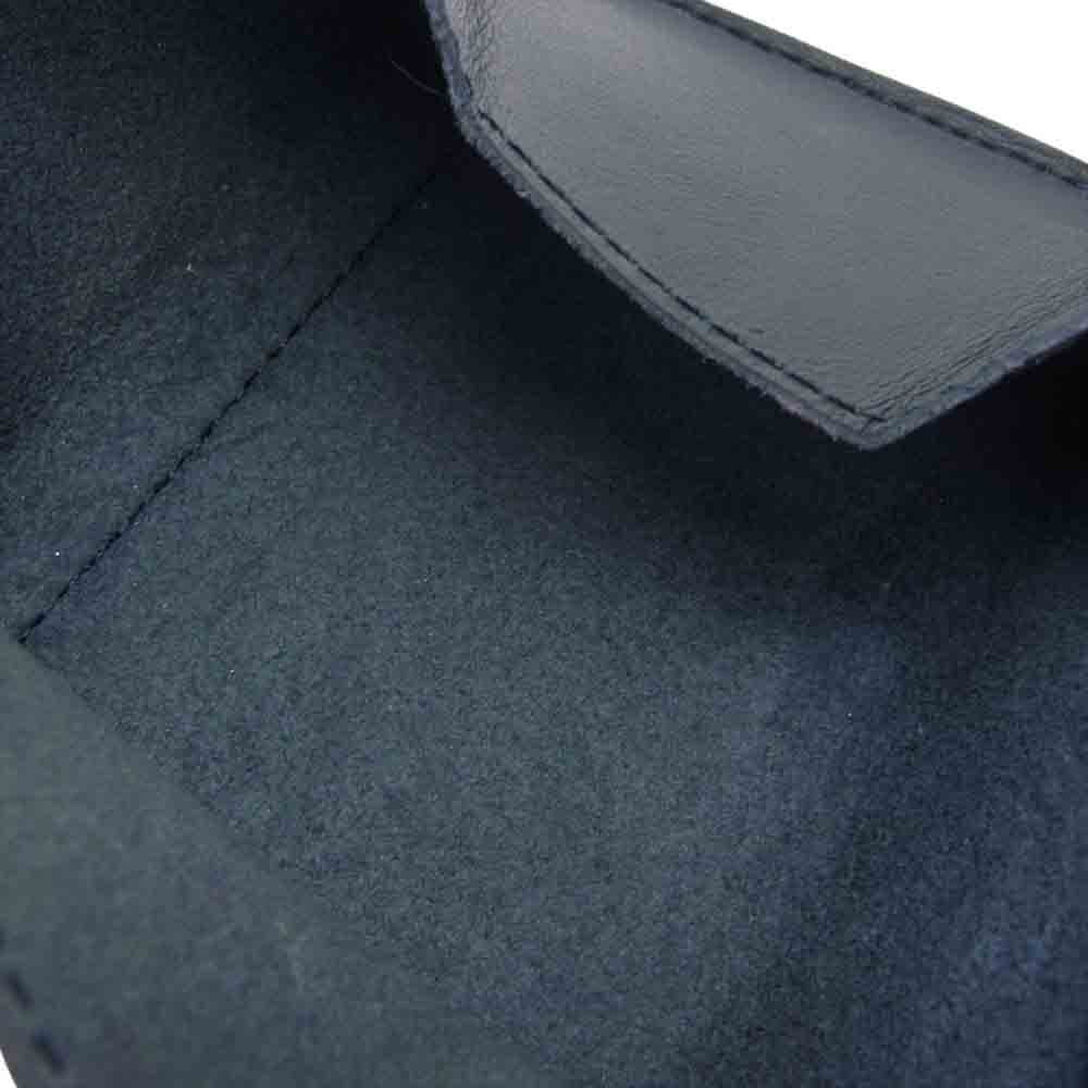 Kitamura キタムラ 二つ折り財布 レザー ウォレット ネイビー系【中古】