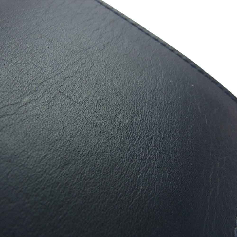 Kitamura キタムラ 二つ折り財布 レザー ウォレット ネイビー系【中古