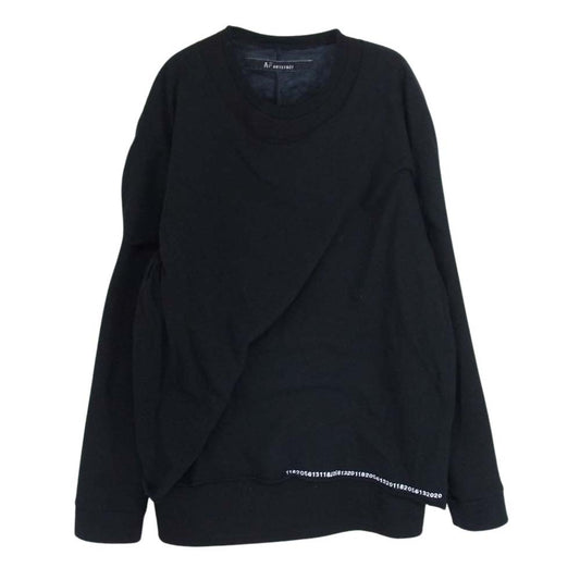 エーエフ アーティファクト Layered Bomber Heat レイヤードボンバーヒート 裏毛 長袖 カットソー スウェット ブラック系 4【中古】