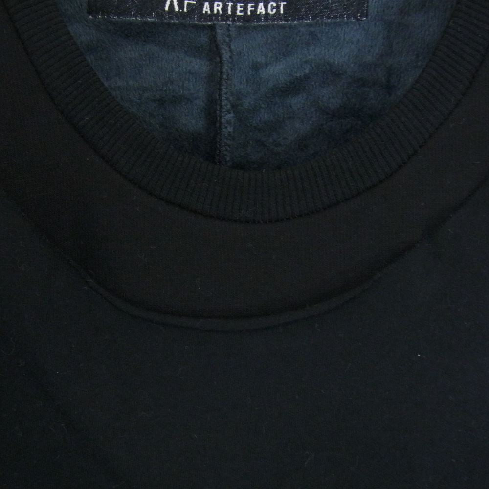 エーエフ アーティファクト Layered Bomber Heat レイヤードボンバーヒート 裏毛 長袖 カットソー スウェット ブラック系 4【中古】