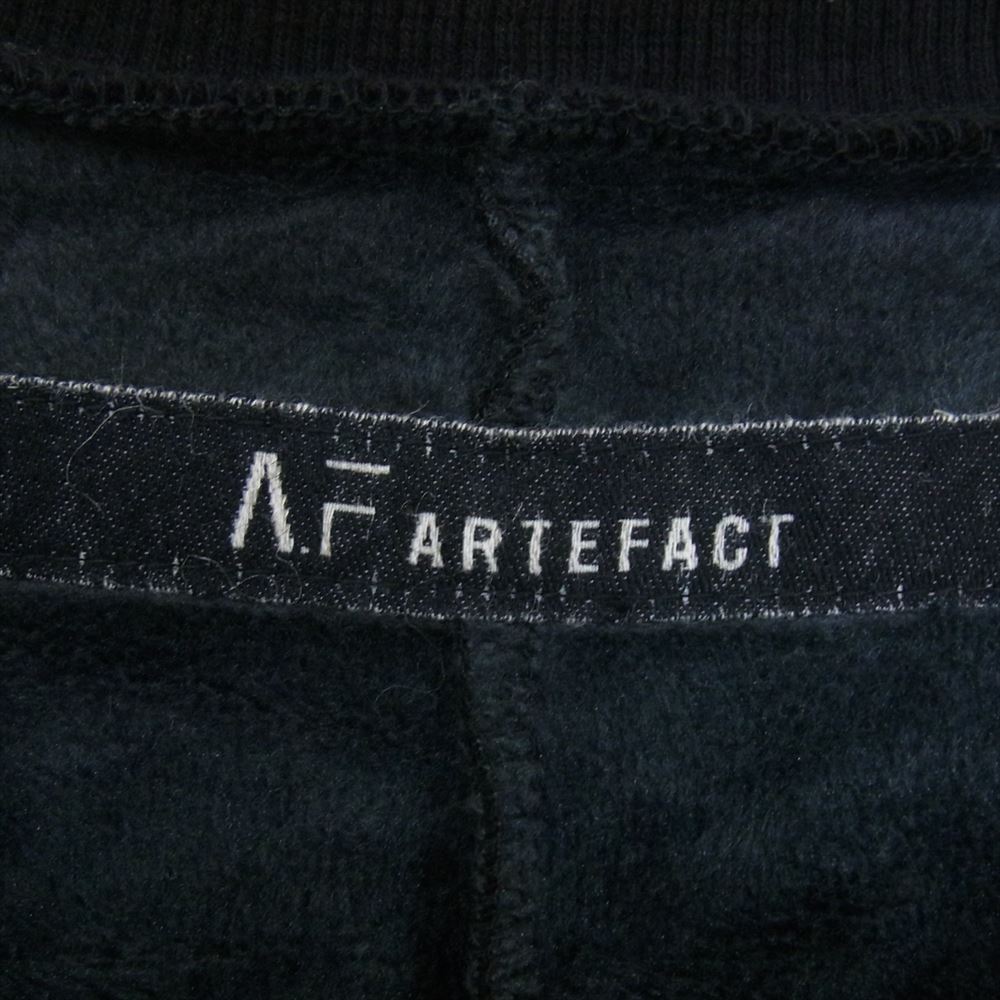 エーエフ アーティファクト Layered Bomber Heat レイヤードボンバーヒート 裏毛 長袖 カットソー スウェット ブラック系 4【中古】