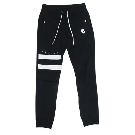 クロノス コットン ジョガーパンツ スウェットパンツ ブラック ブラック系 L【中古】