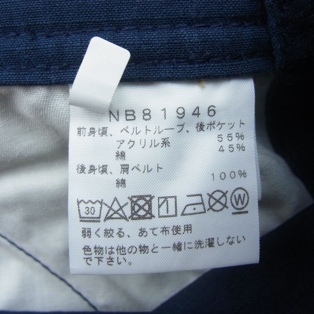 THE NORTH FACE ノースフェイス NB81946 FIREFLY OVERALL リップストップ コットン オーバーオール ネイビー系 M【中古】
