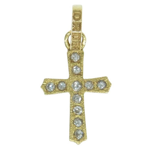 ROYAL ORDER ロイヤルオーダー 18K STARLET W/DIAMONDS 18K クロス ダイヤモンド ペンダントトップ   ゴールド系【中古】