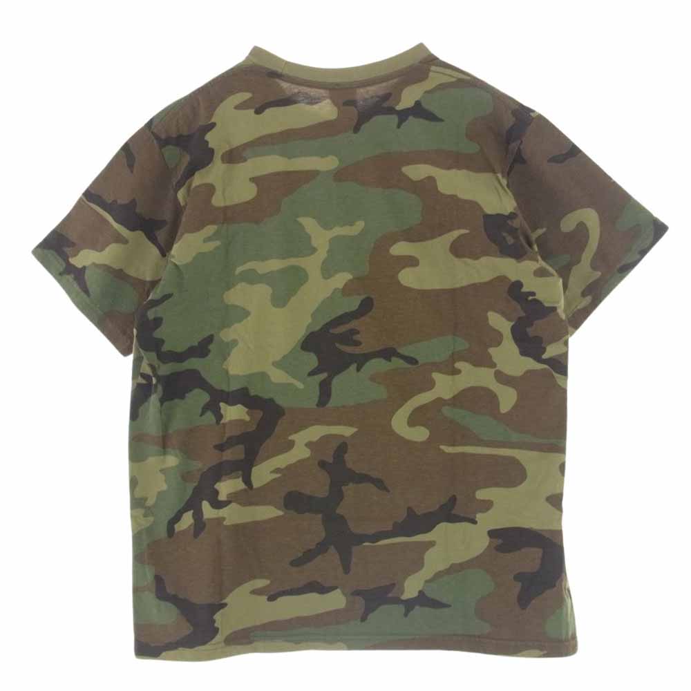 Supreme シュプリーム 19AW Aguila Tee Woodland 迷彩 カモ 半袖 ロゴ プリント Tシャツ M【中古】