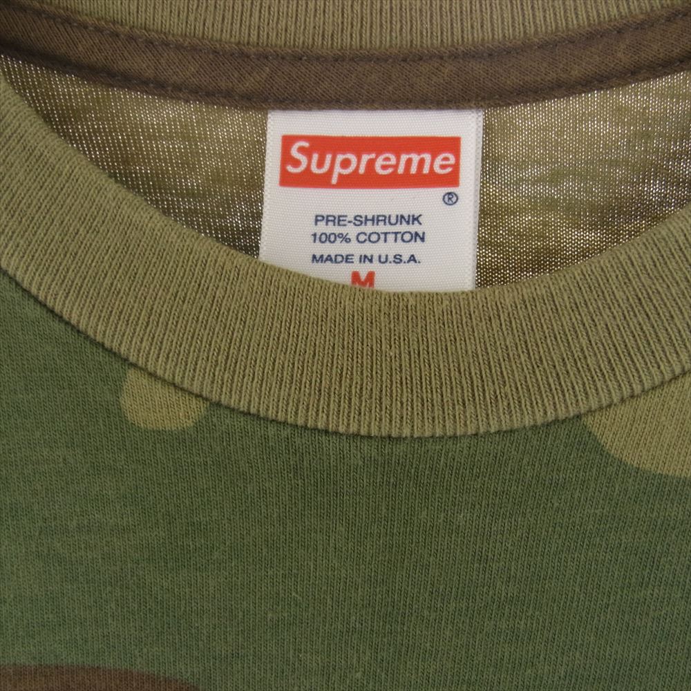 Supreme シュプリーム 19AW Aguila Tee Woodland 迷彩 カモ 半袖 ロゴ プリント Tシャツ M【中古】